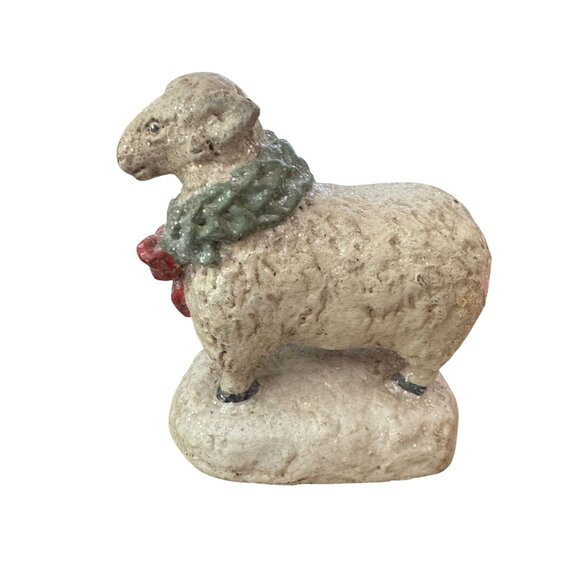 Bethany Lowe Designs Christmas Lamb Figurine No Tag - Picture 1 of 6